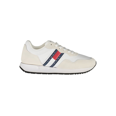 Tenisi Tommy Hilfiger albi din piele