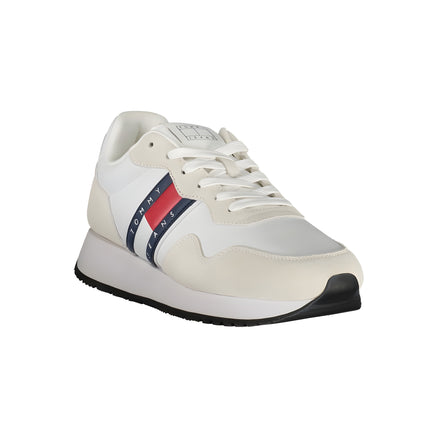 Tenisi Tommy Hilfiger albi din piele