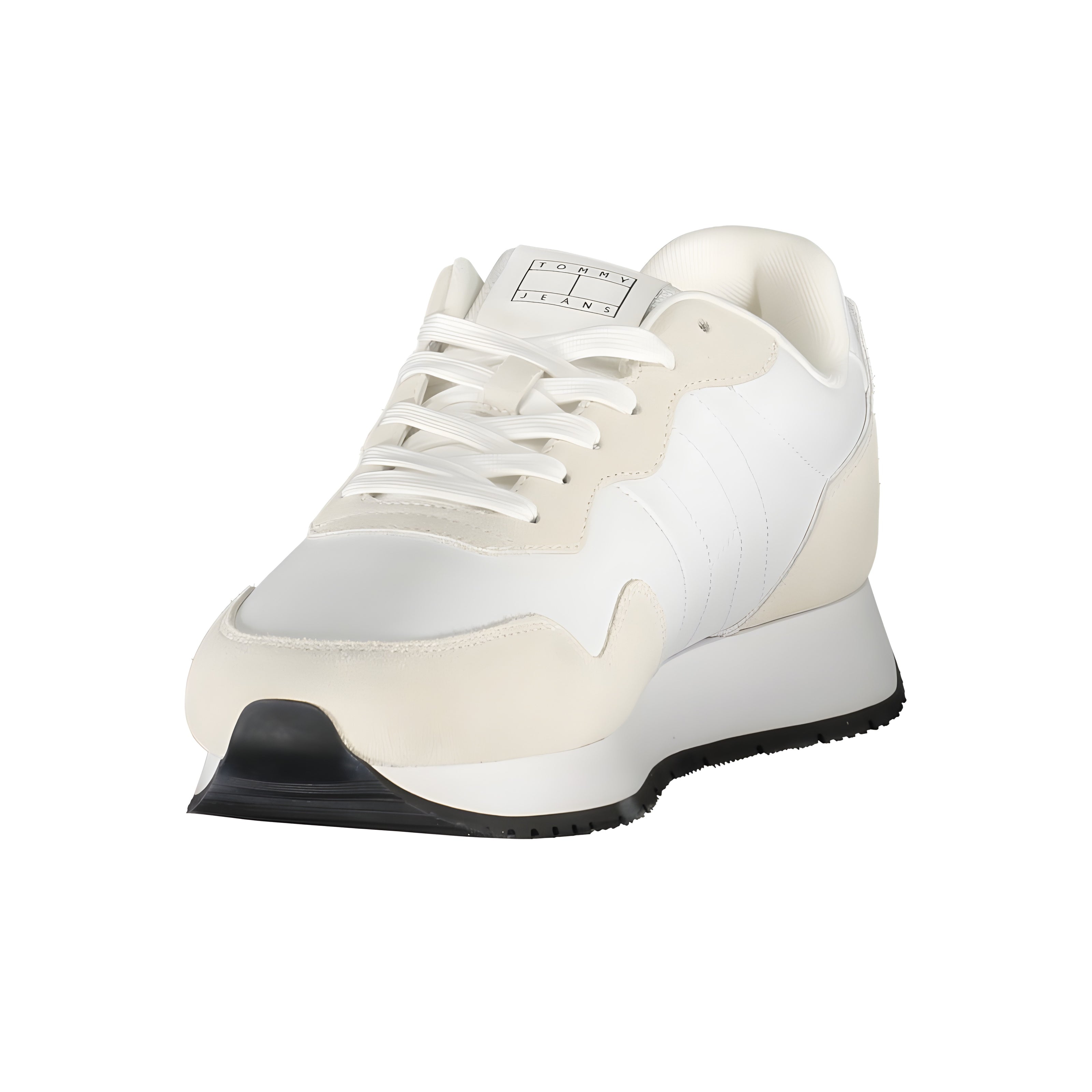 Tenisi Tommy Hilfiger albi din piele