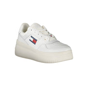 Adidași Tommy Hilfiger albi din piele