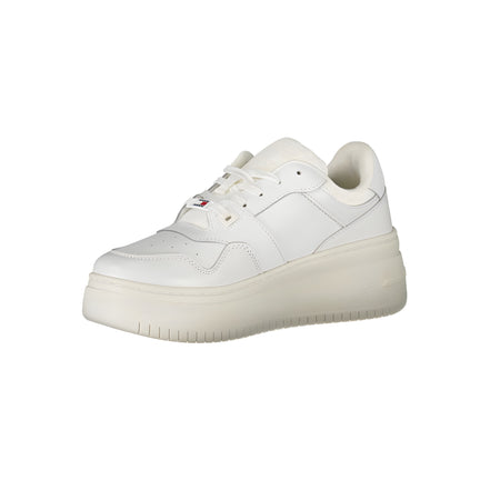 Adidași Tommy Hilfiger albi din piele