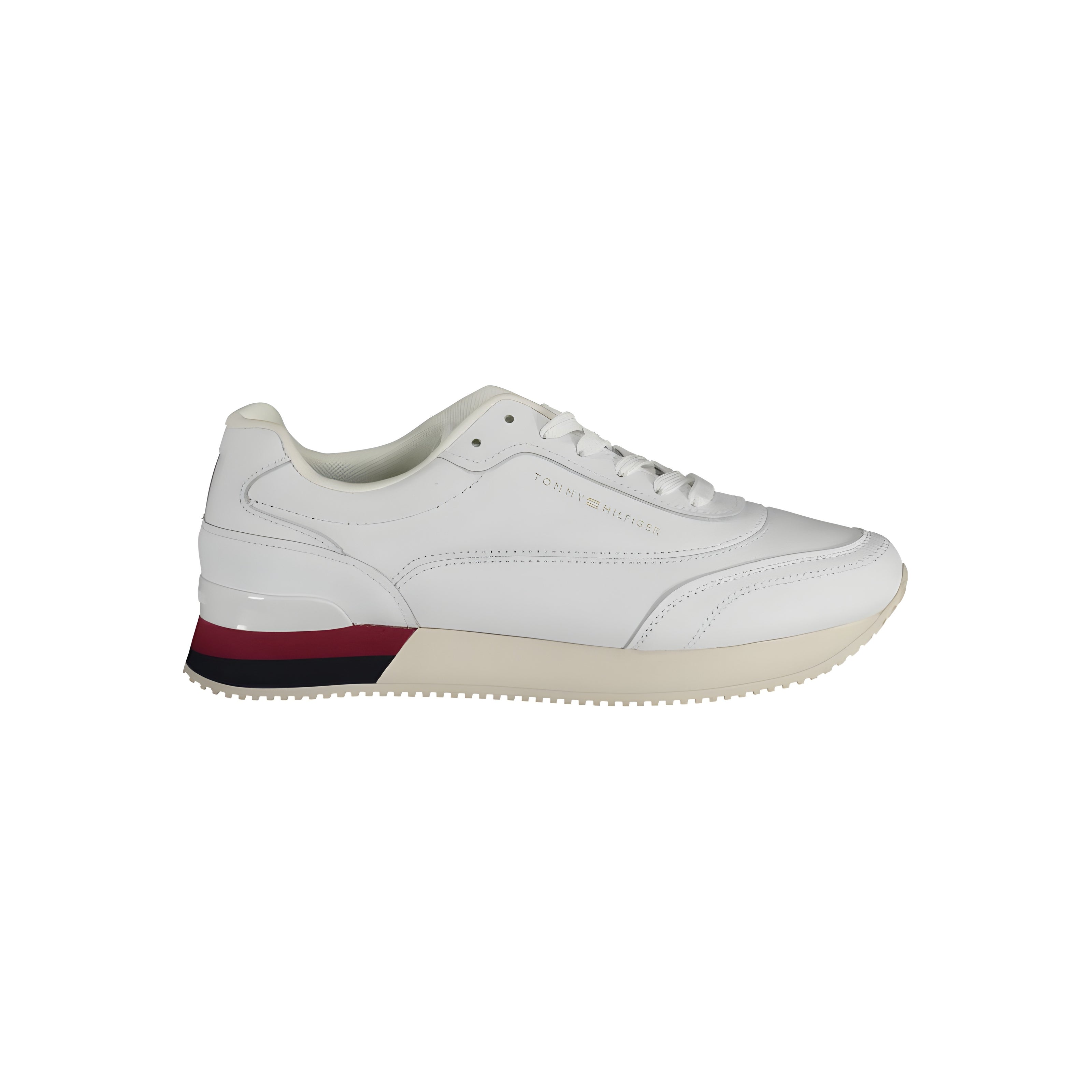 Tenisi Tommy Hilfiger albi din piele