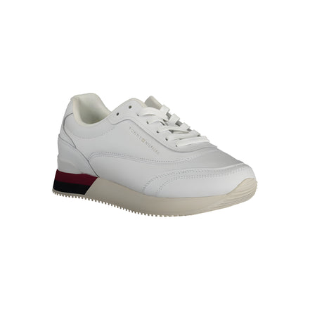 Tenisi Tommy Hilfiger albi din piele