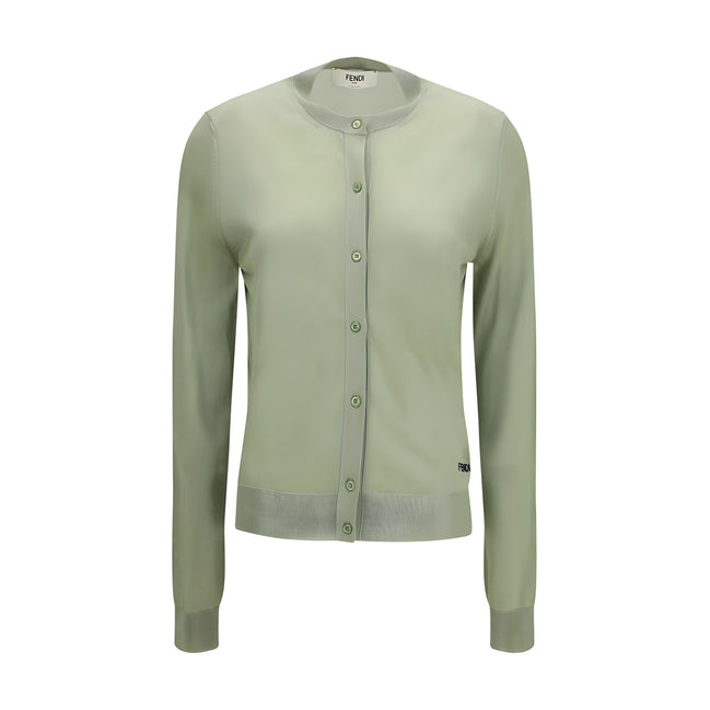 Fendi Bicolor Viscose Cardigan