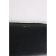 Portofel Continental Dolce & Gabbana Negru Albastru din Piele Exotică Embosată