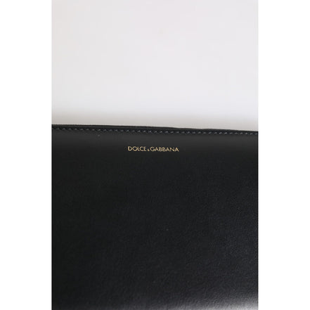 Portofel Continental Dolce & Gabbana Negru Albastru din Piele Exotică Embosată