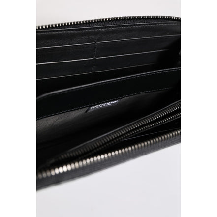 Portofel Continental Dolce & Gabbana Negru Albastru din Piele Exotică Embosată