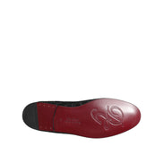 Mocasini tip rochie slip-on din brocart negru Dolce & Gabbana