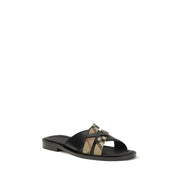 Burberry Black Flat Sandals