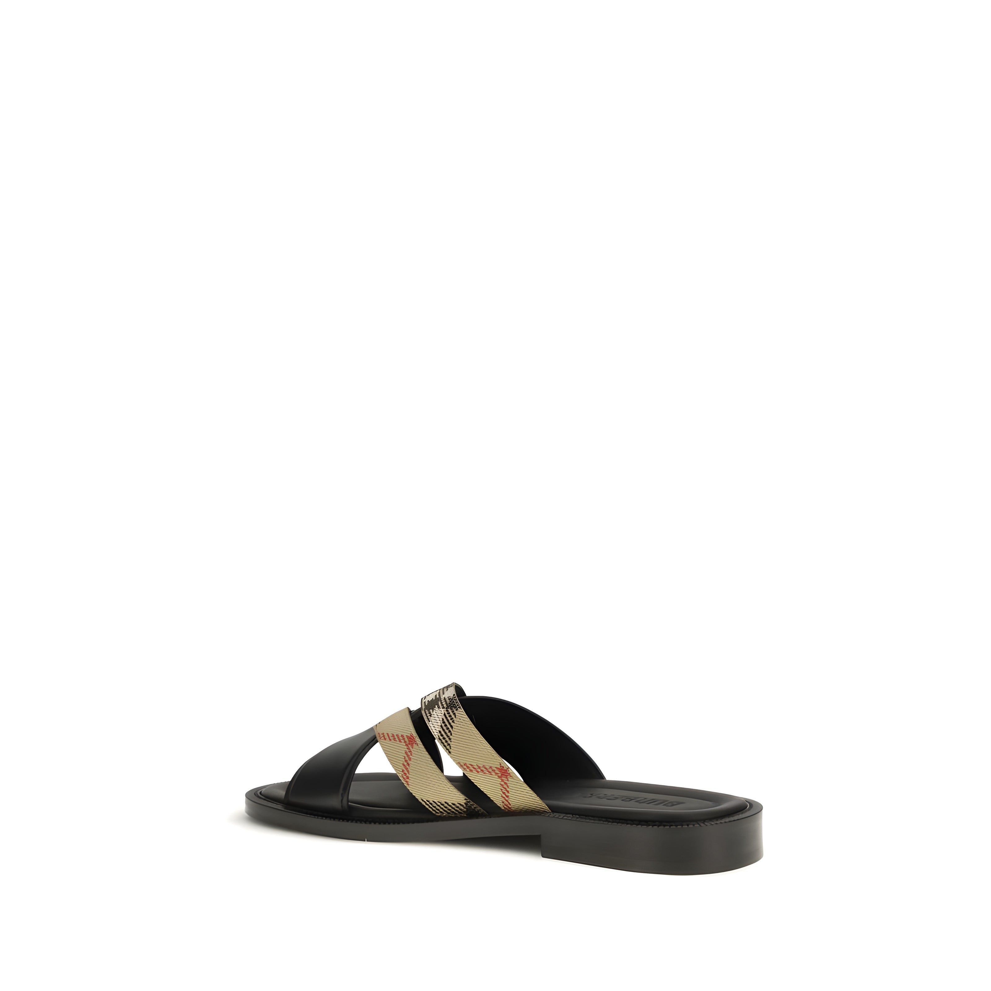 Burberry Black Flat Sandals