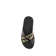 Burberry Black Flat Sandals
