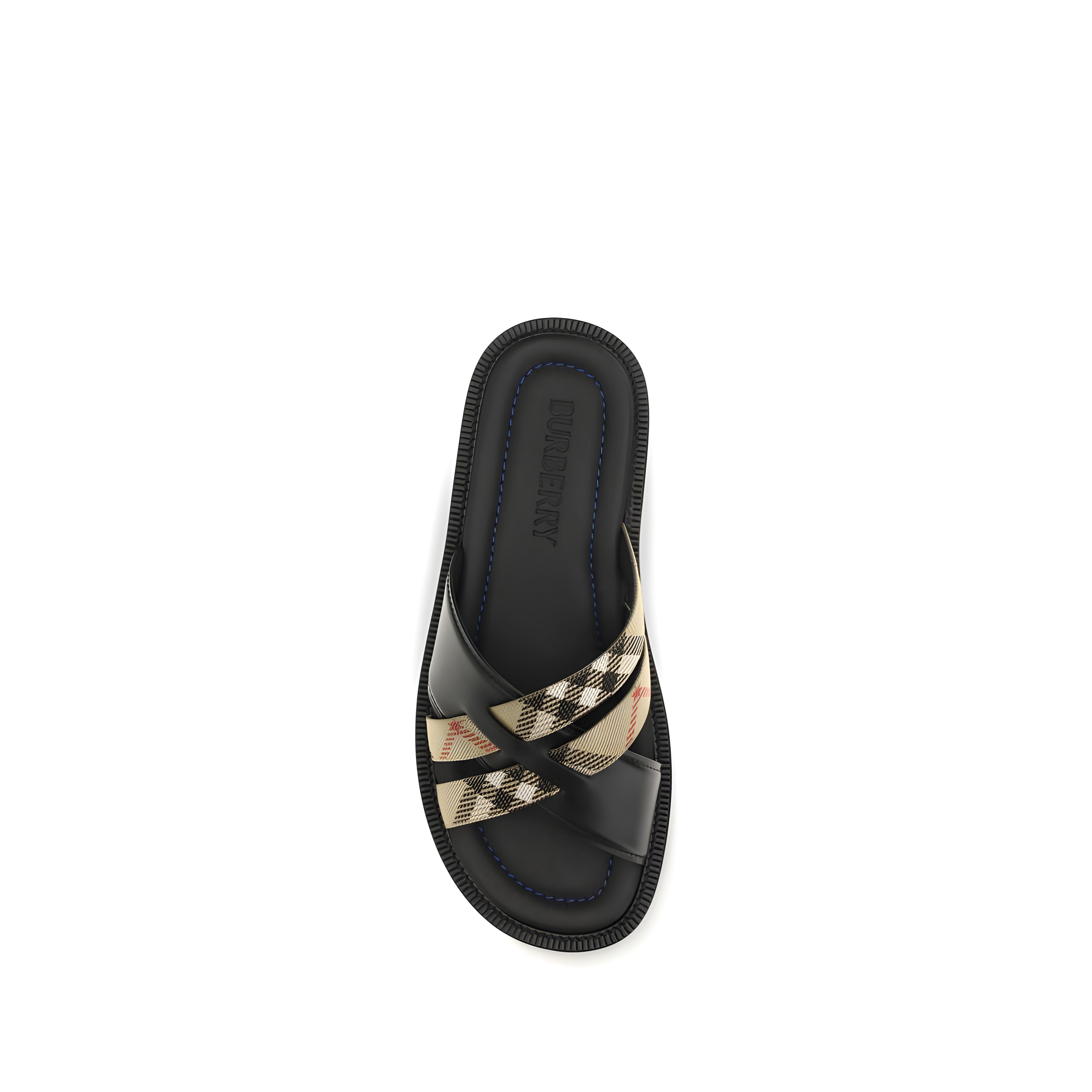 Burberry Black Flat Sandals