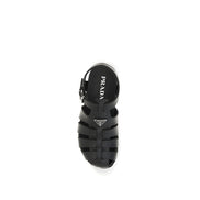 Prada Black Flat Sandals