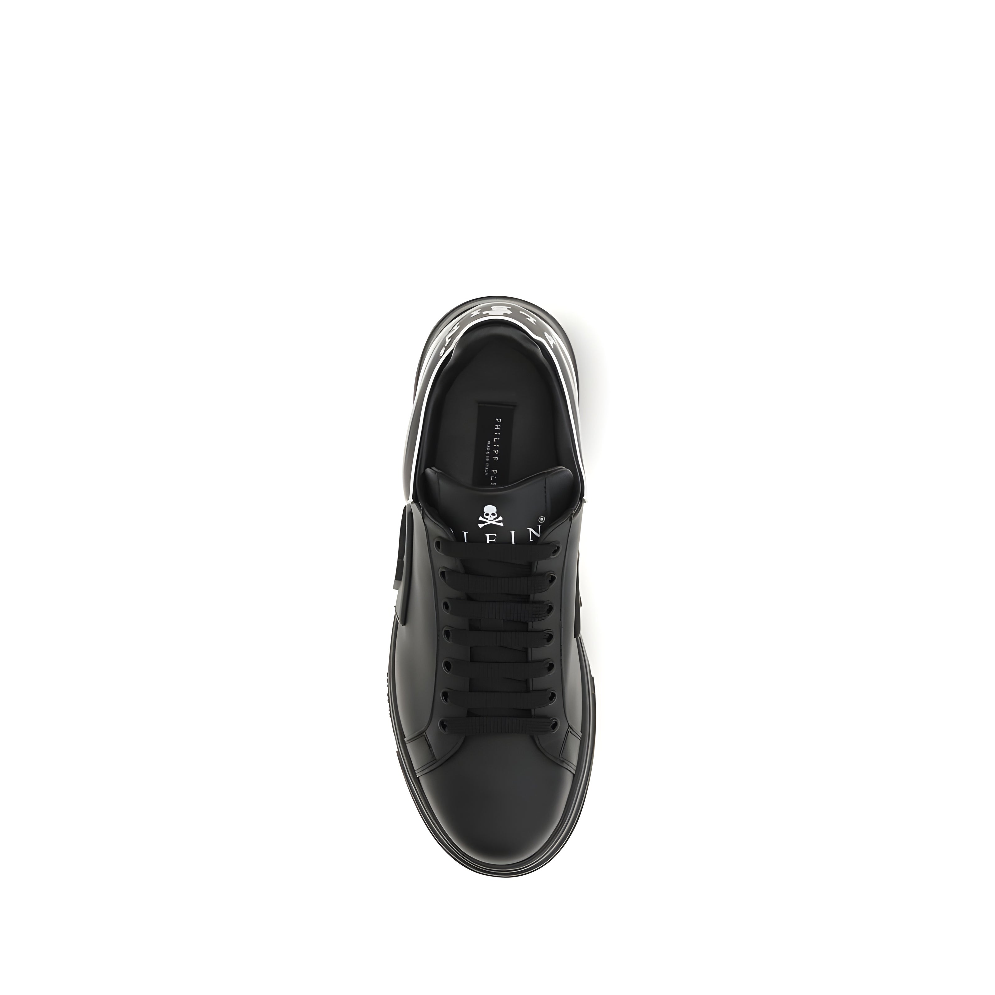 Sneakerși negri jos Philipp Plein