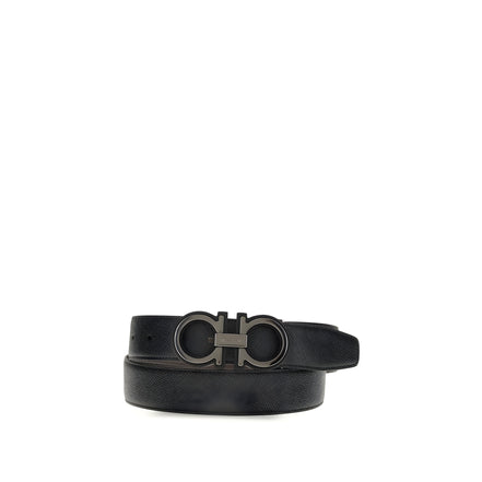 Ferragamo Black Gancini Belt