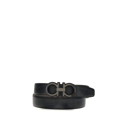 Ferragamo Black Gancini Belt