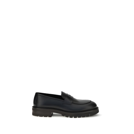 Ferragamo Black Slip-On Loafers