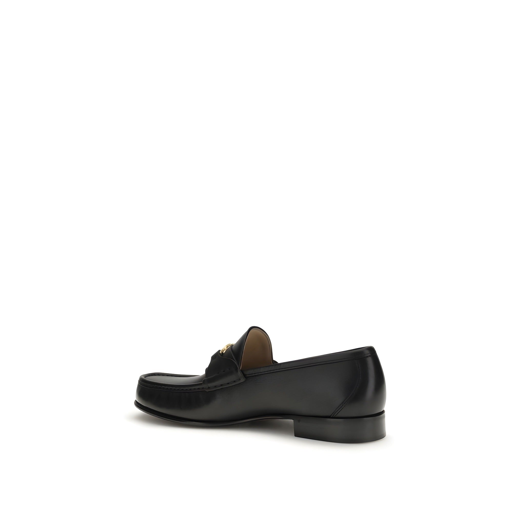 Mocasini slip-on negri Valentino Garavani
