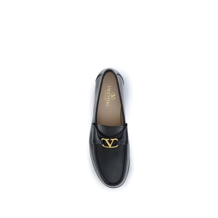 Mocasini slip-on negri Valentino Garavani