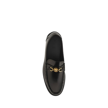 Versace Black Slip-On Loafers