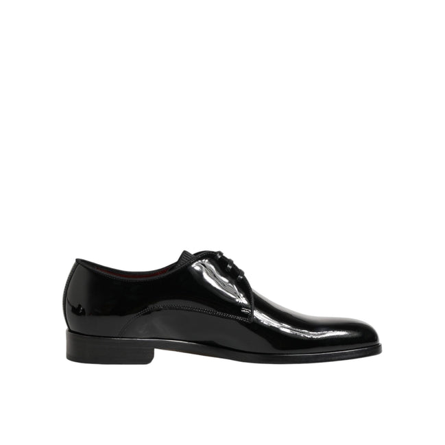 Dolce & Gabbana Black Leather Derby Shoes