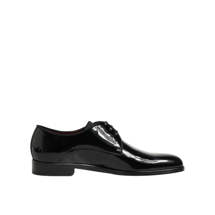 Dolce & Gabbana Black Leather Derby Shoes