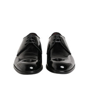 Dolce & Gabbana Black Leather Derby Shoes