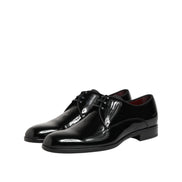 Dolce & Gabbana Black Leather Derby Shoes