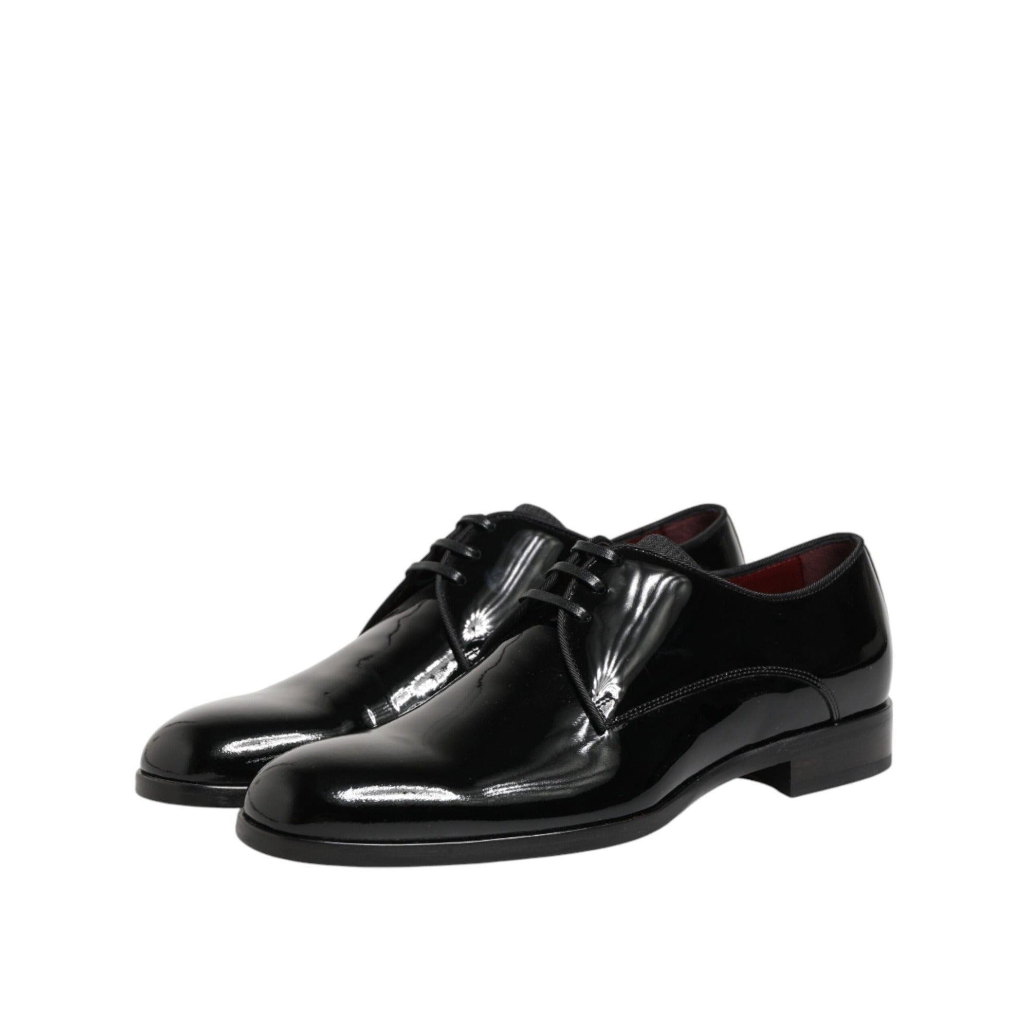 Dolce & Gabbana Black Leather Derby Shoes