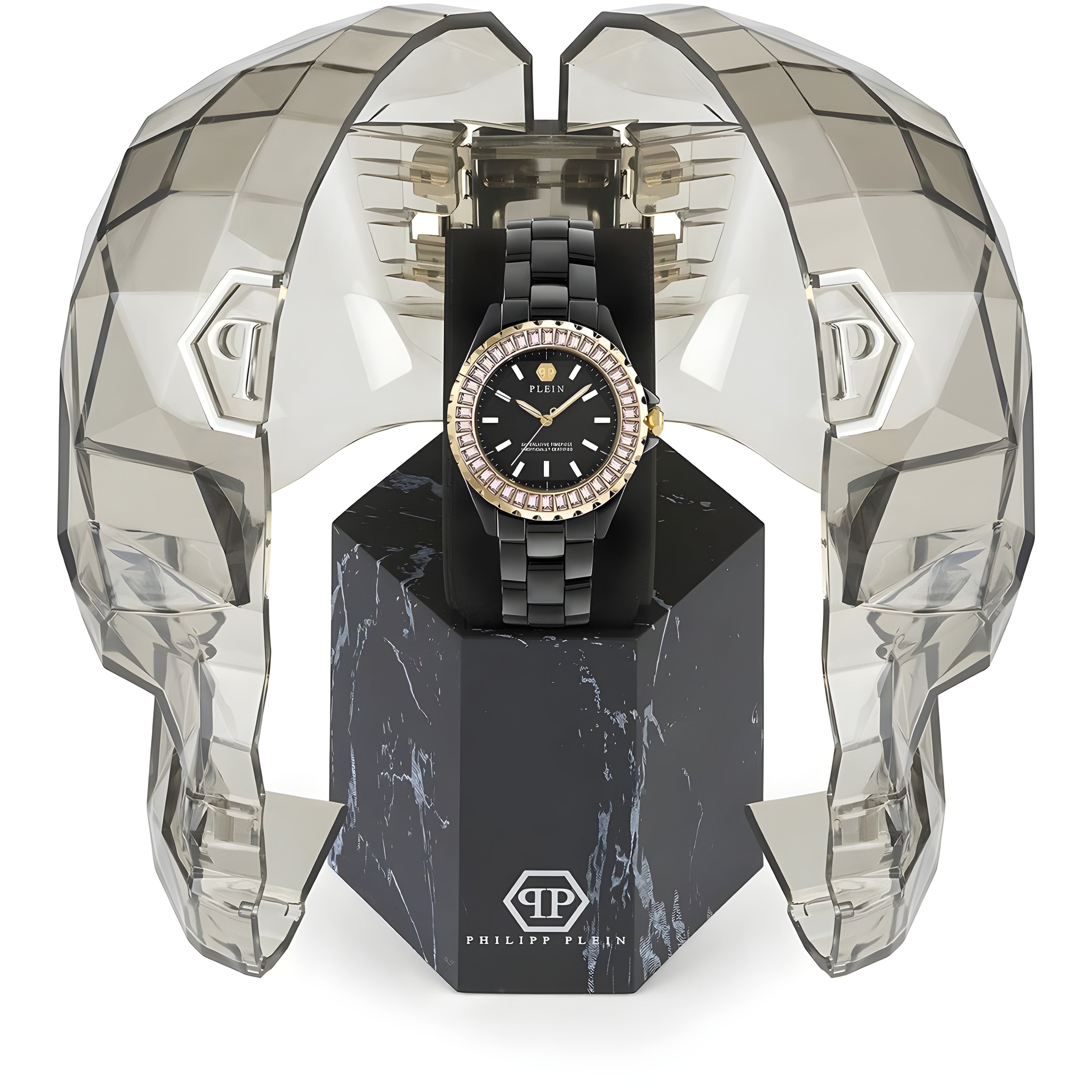 Philipp Plein Black Ceramic Dress Watch
