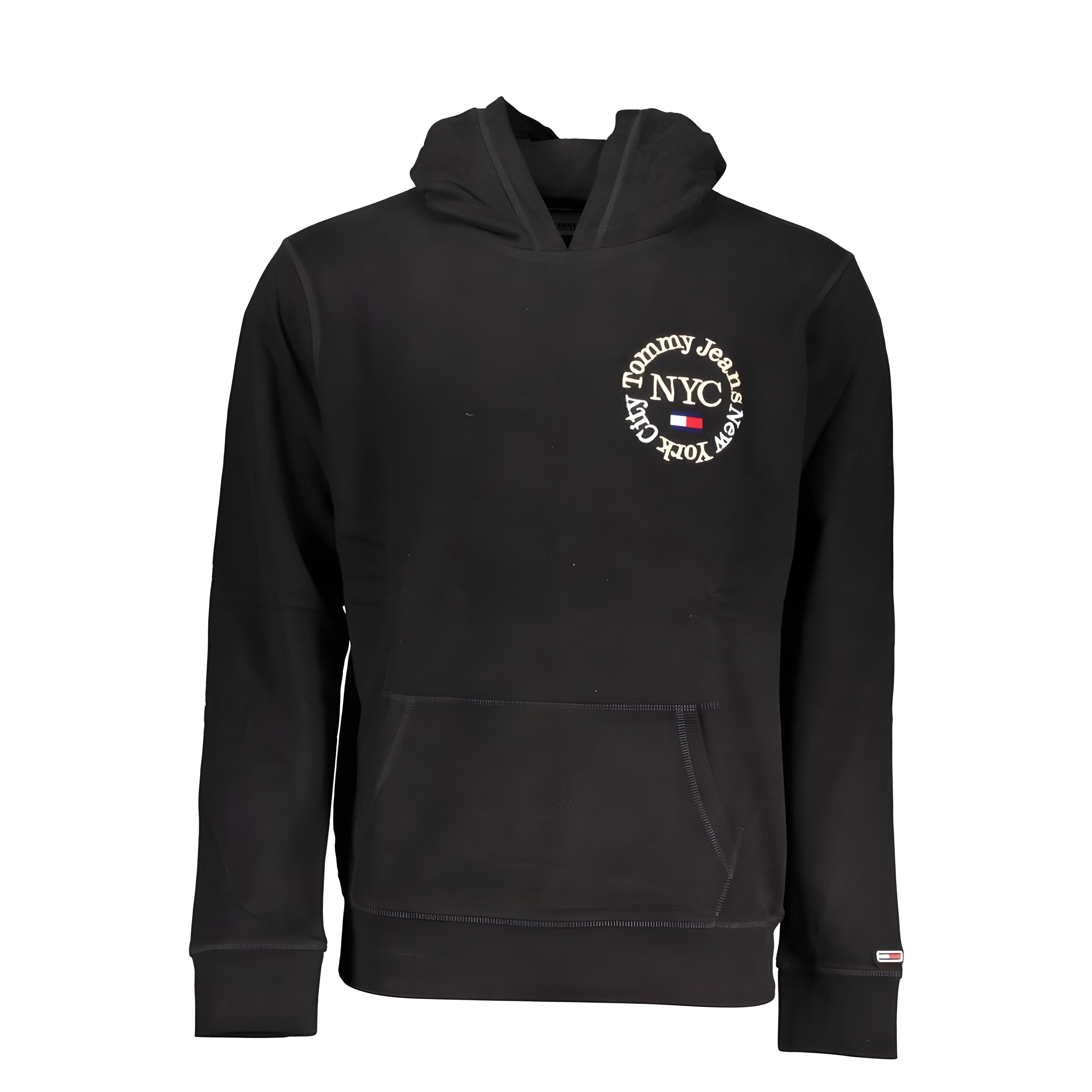 Pulover negru de bumbac Tommy Hilfiger