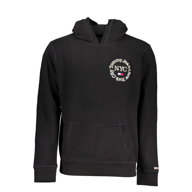 Pulover negru de bumbac Tommy Hilfiger