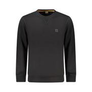 Pulover din bumbac negru Hugo Boss
