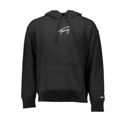 Pulover din bumbac negru Tommy Hilfiger