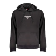 Hanorac negru de bumbac Tommy Hilfiger