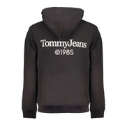Hanorac negru de bumbac Tommy Hilfiger