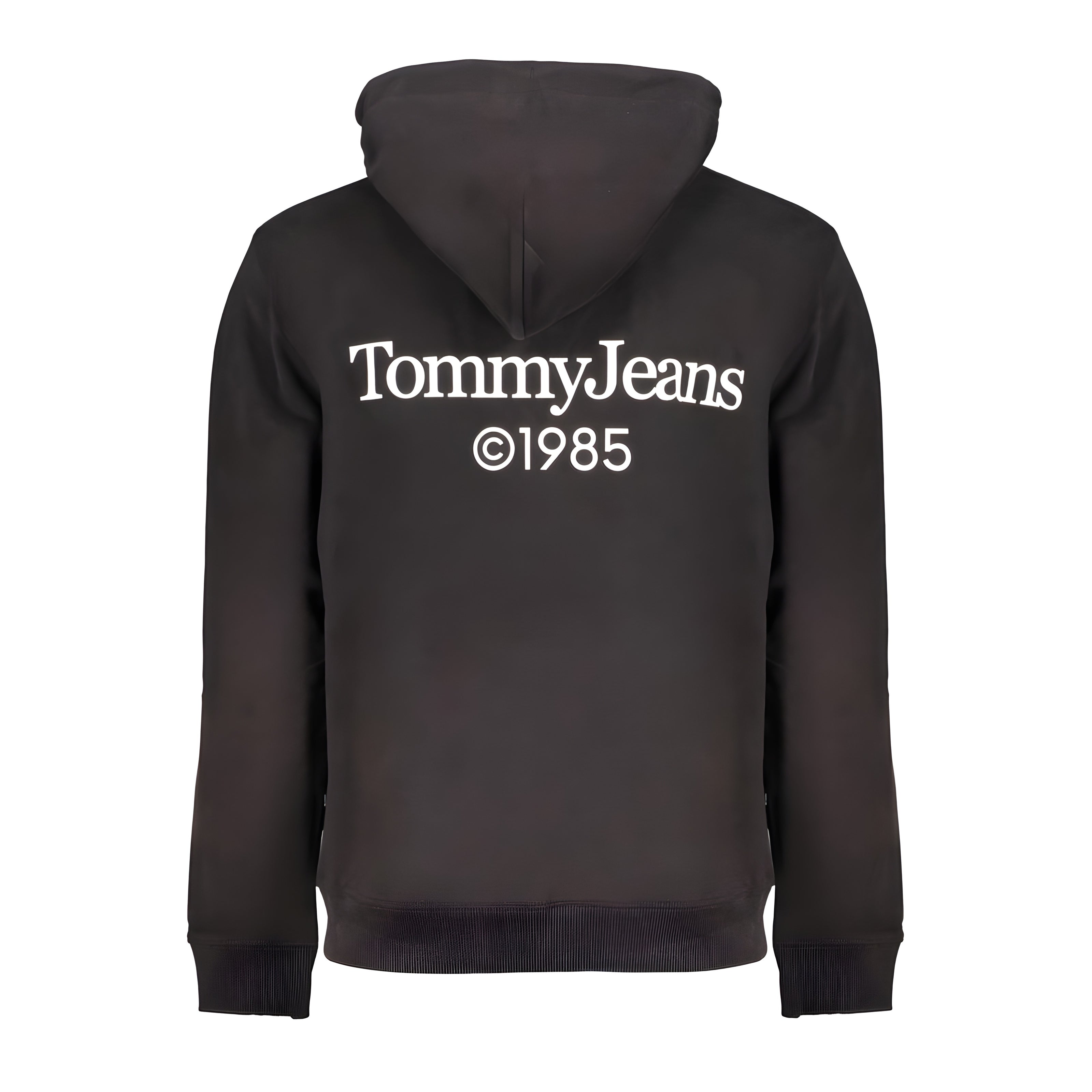 Hanorac negru de bumbac Tommy Hilfiger
