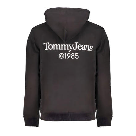 Hanorac negru de bumbac Tommy Hilfiger