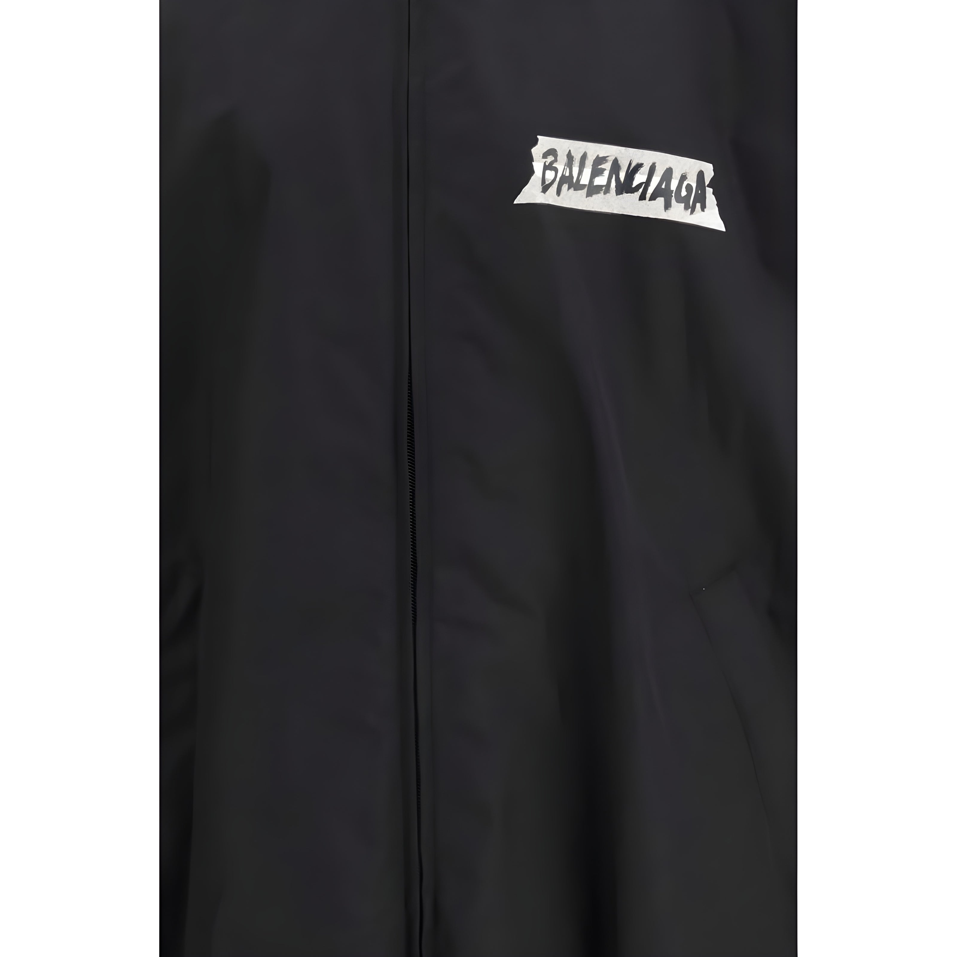 Balenciaga Black Cotton Shell Jacket