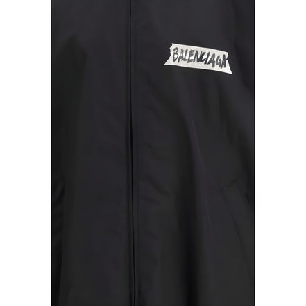 Balenciaga Black Cotton Shell Jacket