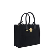 Versace Black Cotton Shoulder Bag