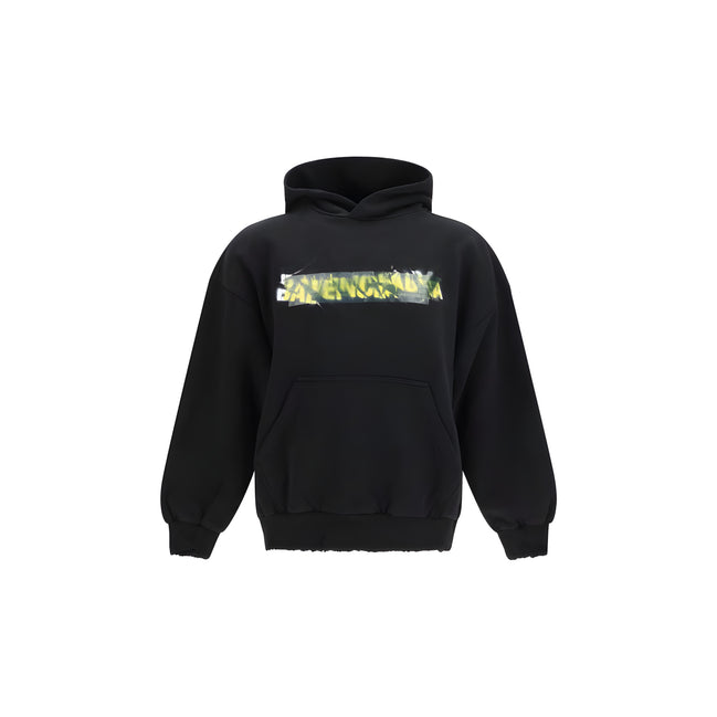 Hanorac Balenciaga negru din bumbac