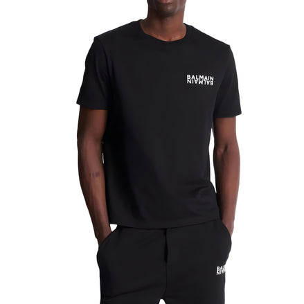 Tricou Balmain negru din bumbac