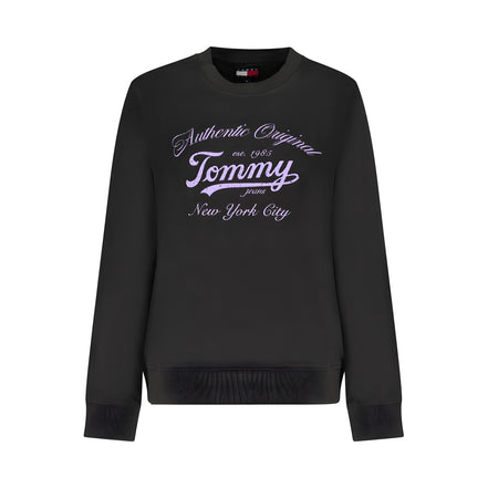 Hanorac negru din bumbac Tommy Hilfiger