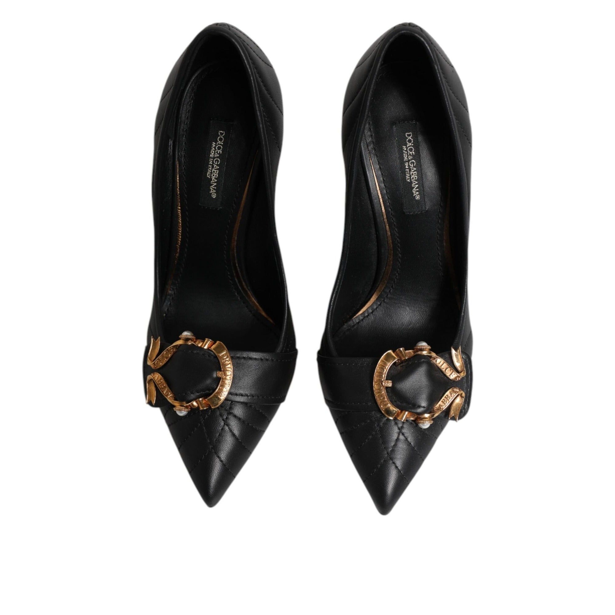Dolce & Gabbana Black Devotion Leather Pumps