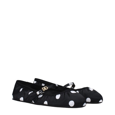 Baletini Dolce & Gabbana din material textil negru