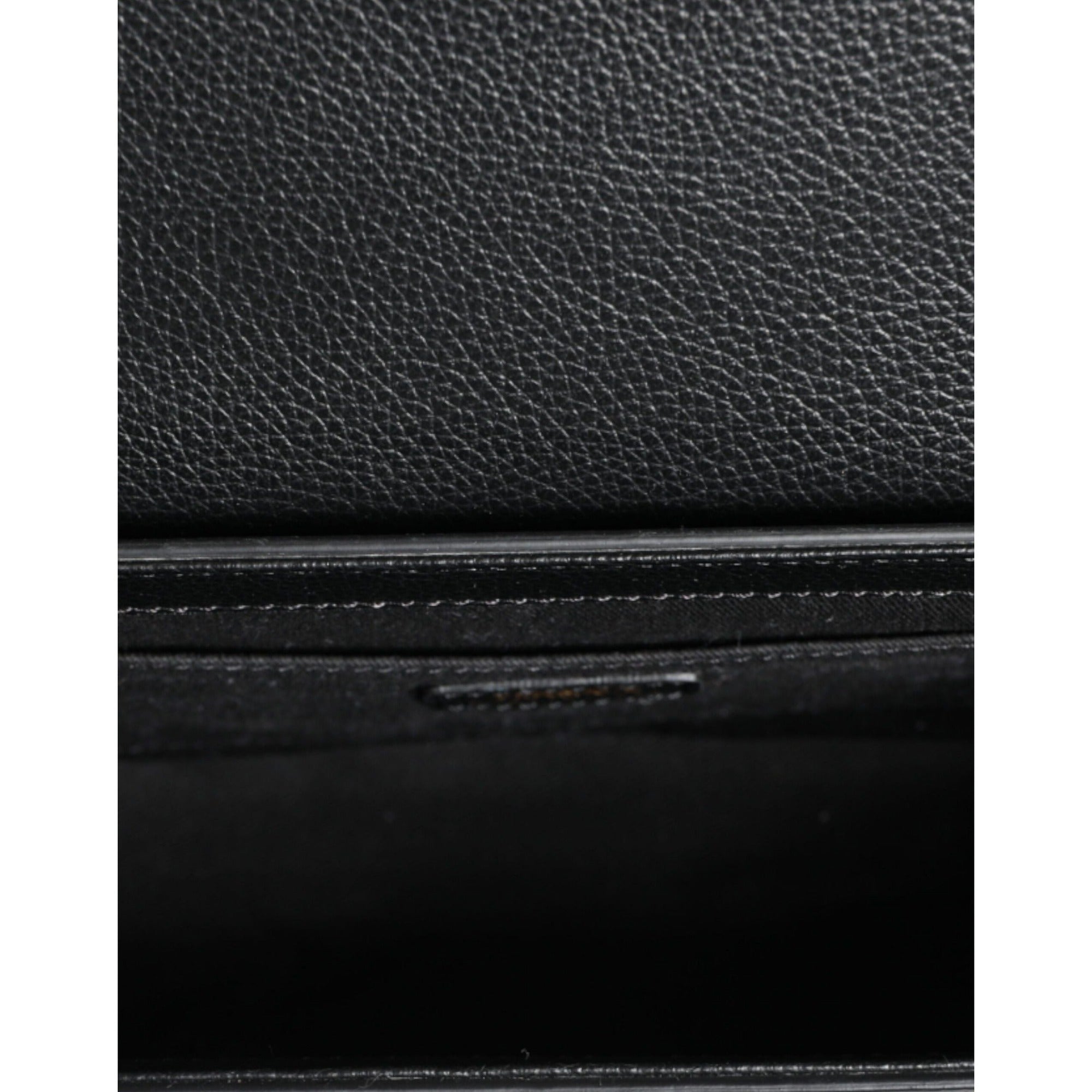 Versace Black Grainy Logo Crossbody Shoulder Bag