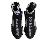 Dolce & Gabbana Black Gray Sorrento Socks Sneakers