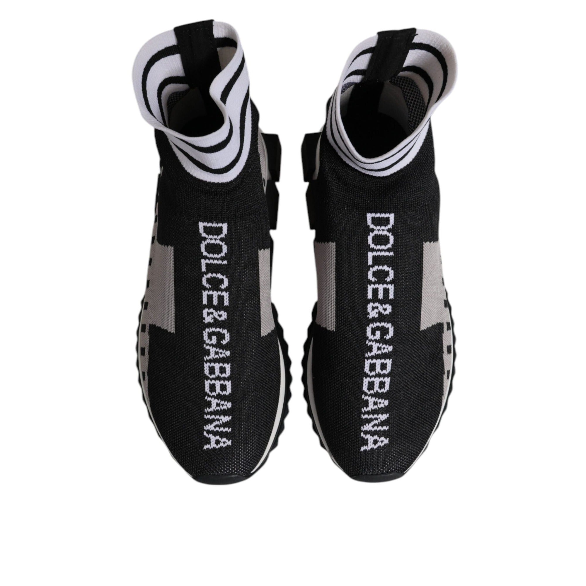 Dolce & Gabbana Black Gray Sorrento Socks Sneakers