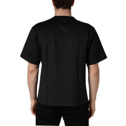 Tricou negru cu aplicații la baza gâtului Dolce & Gabbana Have Fun